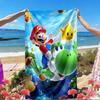 Super Mario Print Beach Towel, Versatile Lightweight Absorbent Beach Towel for Pool Surf Yoga Bathroom, Perfect Birthday Holiday Gift