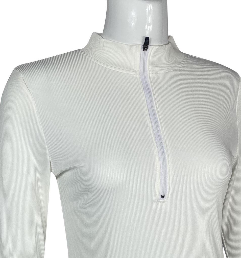 2023 Sexy žebrovaný body s dlouhým rukávem a zipem