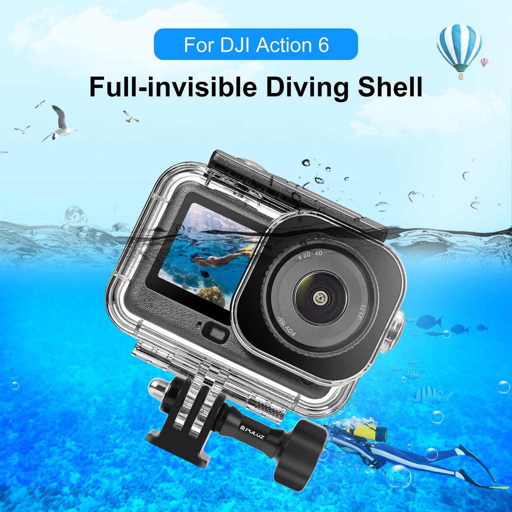 Fat Cow Wasserdichtes Tauchgehäuse für DJI Osmo Action 6 Sportkamera (60m Tiefe)