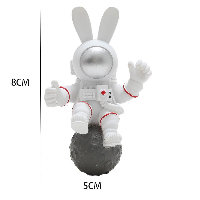 Space Astronaut Refrigerator Stickers Long-eared Rabbit 3D Doll Magnet Magnet Refrigerator Decoration Po Wall Gift