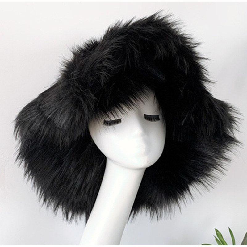 Winter Warm Ear Protection Furry Faux Fox Fur Hat Casual and Fashionable Outdoor Skiing Hats Multiple Colors Available Caps