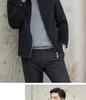 Men's Double-Sided Cashmere Tweed Coat: 100% Wool, Short Lapel, Autumn/Winter Business Jacket