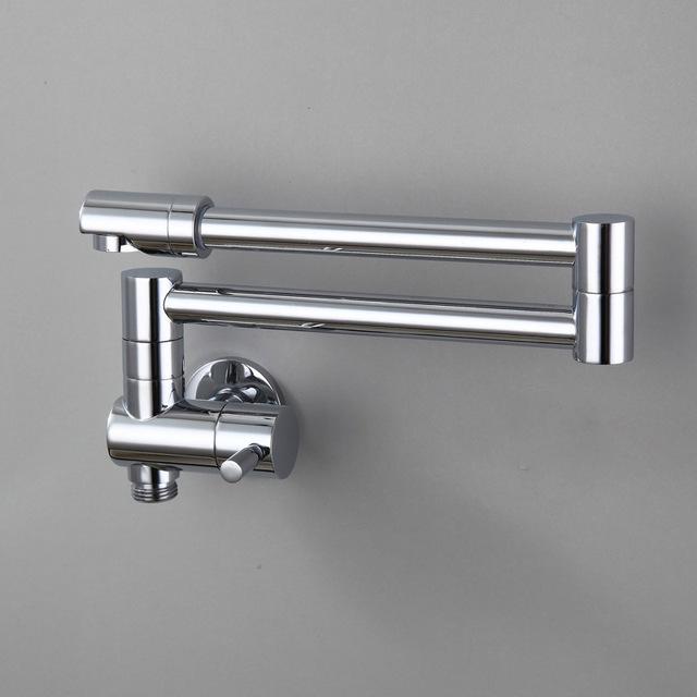 

Kitchen Faucet Foldable Kitchen Sink Mixer Tap Brass Black/Golden/Chrome 360 Degree Single Cold Wall Mounted Rotating Bidet tap