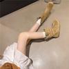 Internet celebrity heap boots 2025 new round head versatile flat bottom western cowboy boots matte leather short boots women's spring and autumn sing