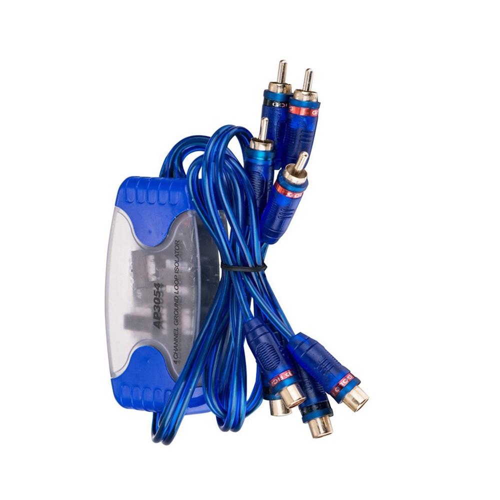 4-Channel RCA Audio Noise Filter Suppressor Ground Loop Isolator Car Stereo 50W
