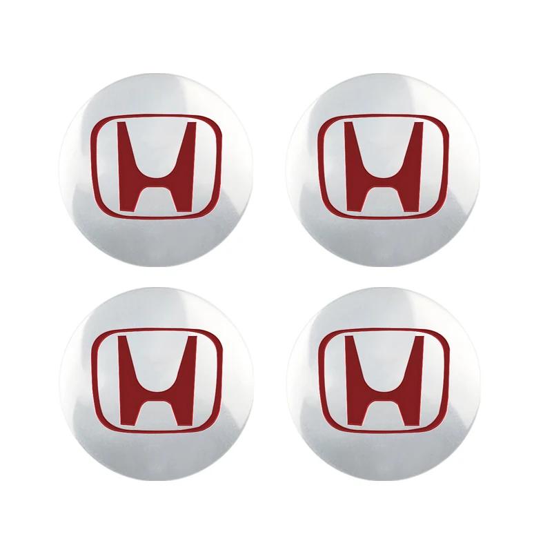4Pcs 56mm Car Wheel Center Emblem Sticker Hub Cap Badge For Honda Mugen Power TypeR Jazz City Civic Accord FIT HRV XRV CRV GK5