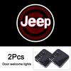 2pcs JEEP HD  Car Door Welcome Light Led Projector Lamp For Jeep Renegade Compass Grand Cherokee Wrangler jk Gladiator Patriot ALO1