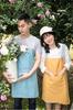 JIAHU Apron for Men and Women, Neck-Hanging, Cafe-Style, Simple, Stylish, Cute, Nordic Design, Covers the Bottom, with Pocket, Unisex (Green)