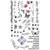 Y2K Sexy Butterfly English Cross Finger Waist Belly Tattoo Sticker Holiday Party Decoration Sticker
