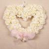 Valentine'S Day White Rose Wreath 2024 Romantic Love Wreath Outdoor Wedding Scene Arrangement Props