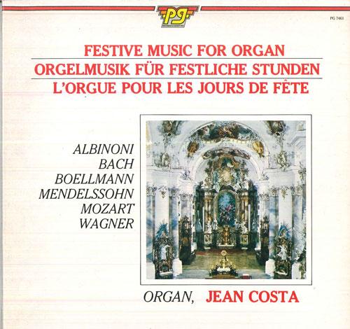 LP Record JAEAN COST - Festive Music For Organ PG7461 PG RECORS Holland Classical Used