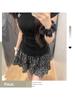 Summer 2025 Floral High-Waisted Loose Slimming Drawstring Anti-Exposure Cake Skirt
