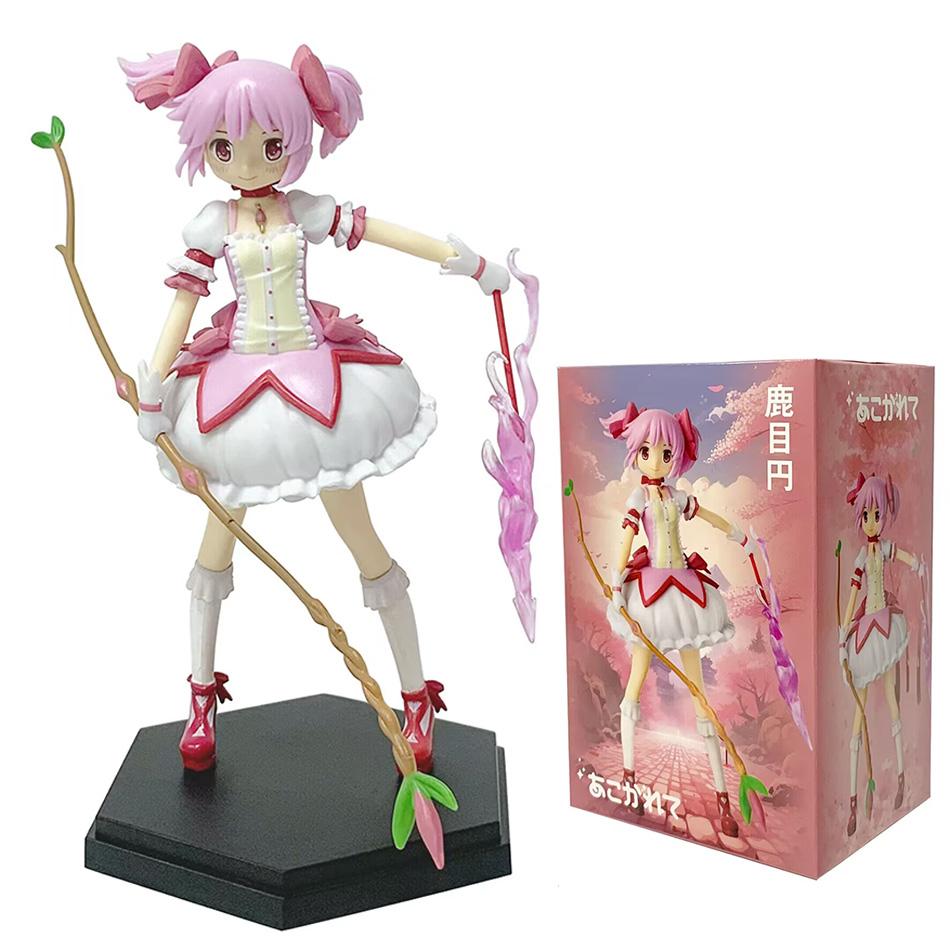 Anime Kaname Madoka Figure Standing Pose Action Figure Kyuubey Kawaii Model Desktop Ornaments Collection Child Toy Gifts 17cm