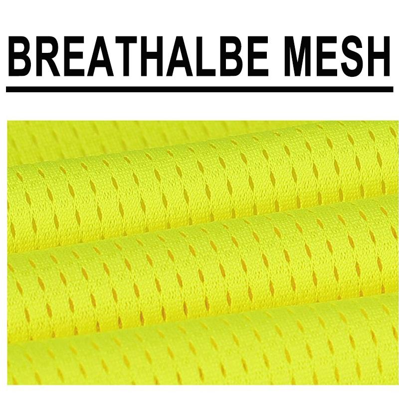 High Visibility Mesh Safety Reflective Vest with Pockets and Zipper Meets ANSI/ISEA Standards