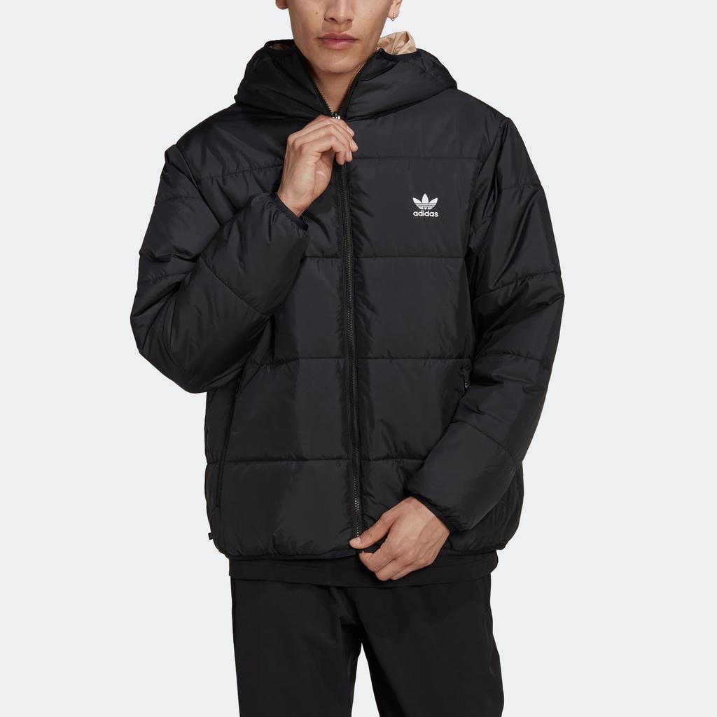 Adidas Originals Reversible Logo Print Sports Cotton Jacket Men Jacket Black HM2463