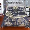 Dropship Beautiful Family Duvet Cover Set Black Bedding Set Dreamcatcher Galaxy Boho Beddings Home Bed Sets 3pcs Feathered Moon