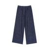 Summer European & American Style Denim Shirt with Decoration & Wide Leg Pants