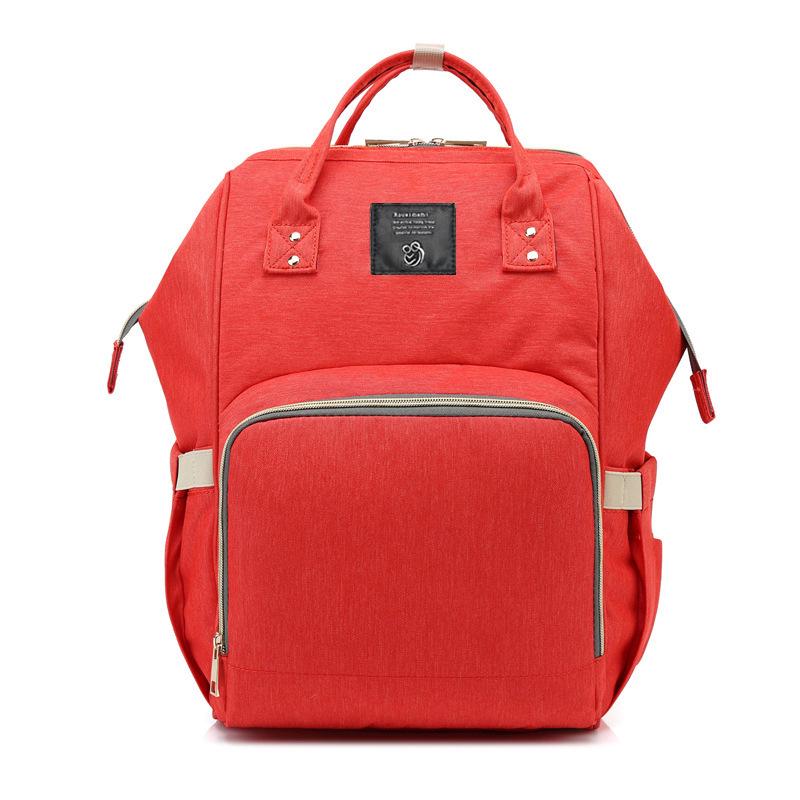 

Сумка для мам Прямые продажи с фабрики Популярный рюкзак Сумка для подгузников Модернизированная версия Многофункциональная детская сумка Оптовая продажа Доставка за границу арбуз красный