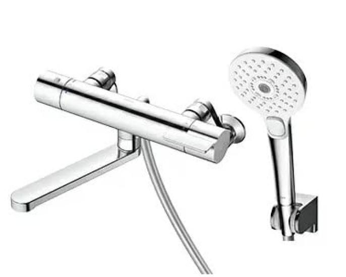 TOTO Bathroom Thermostatic Mixing Comfort Wave Plated for Cold TBV03449Z Wall-Mounted Faucet, 170mm, Click, Climates, Silver,