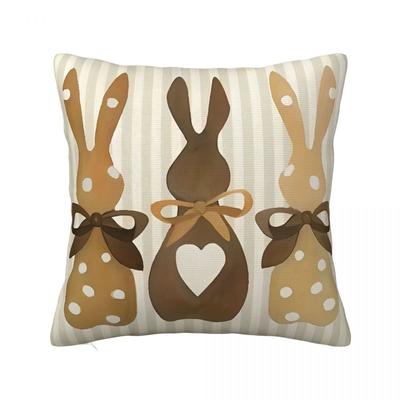 Frohe Ostern Hase Ei Kissenbezüge Niedliche Kissenbezüge Toller Reißverschluss Dekorative Kissenbezüge für Zuhause 45*45cm