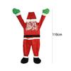 170/110cm Merry Christmas Santa Claus Climbing Window Balcony Roof Chimney Hanging for Outdoor Holiday Party Gift Decorations