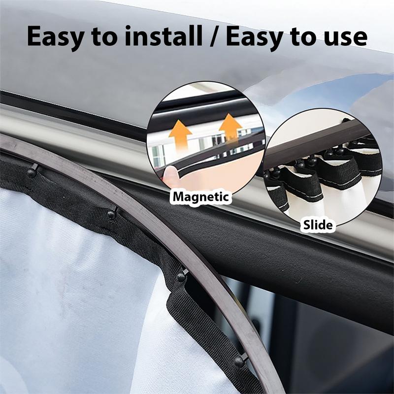 Magnetic Car Sunshade UV Protection Cartoon Design Car Sun Shield Cover Side Window Sunshade Protector Window Film Cover