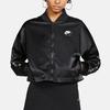 Nike Jachetă Air Track Brodat Satin Scurtă Jachetă Casual Femei Negru BV4780-010