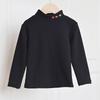 Toddler Kids Half High Neck Long Sleeve Solid Casual Thermal T Shirt Top