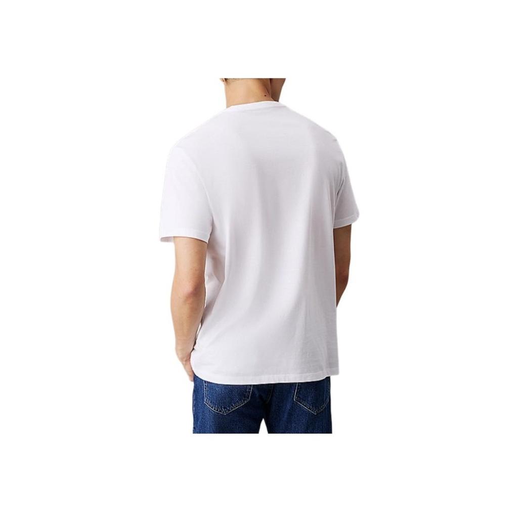 Calvin Klein Round Neck Letter Straight Cut Short Sleeve T-Shirt Men T-Shirts White 00040EM286-YAA