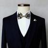 Men's Steampunk Bow Tie Corsage with Bowknot Design