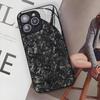 Normal Real Forged Carbon Phone Case for Iphone 16 15 14 12 11 13 Pro Max Mini X Xr Xs Se 8 Puls glass Cover