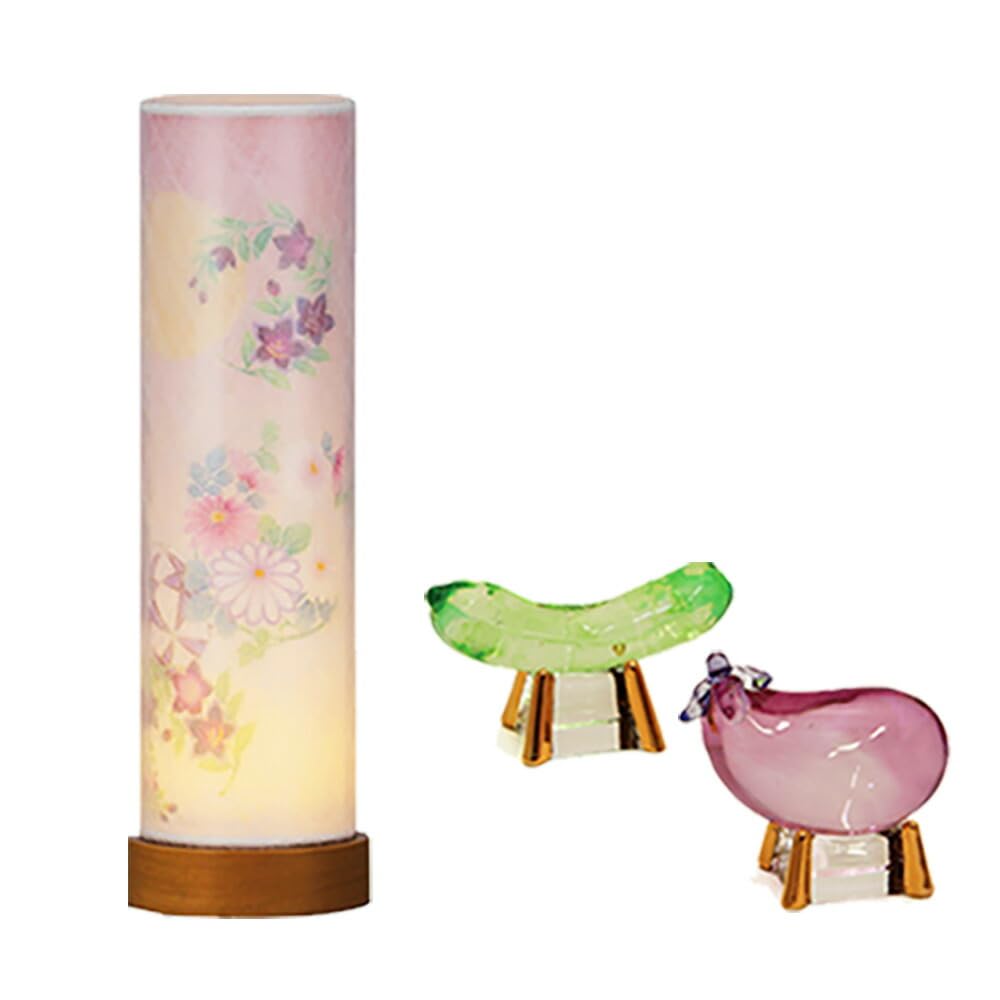 

Мини Фестивальный фонарь Бон, Японский фонарь и Хрустальная лошадь-дух (МС-1), Беспроводной, Милый, Маленькое украшение Обон [Оригинальный тканевый набор] B. Кикё 2920 +