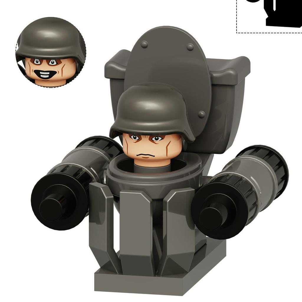 Mini Skibidi Toilet Man Figure Anime Building Block Toys Tvman Plus Titan Cameraman Speakerman Bricks Model Kid Birthday Gifts