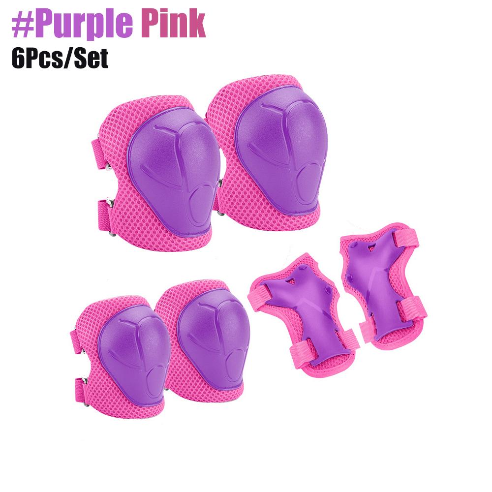 Durable And Safe 6Pcs Protective Gears Set For Kids Children Knee Pad Elbow Pads Wrist Guards Child Safety Protector Kit For Cycling Bike Skating