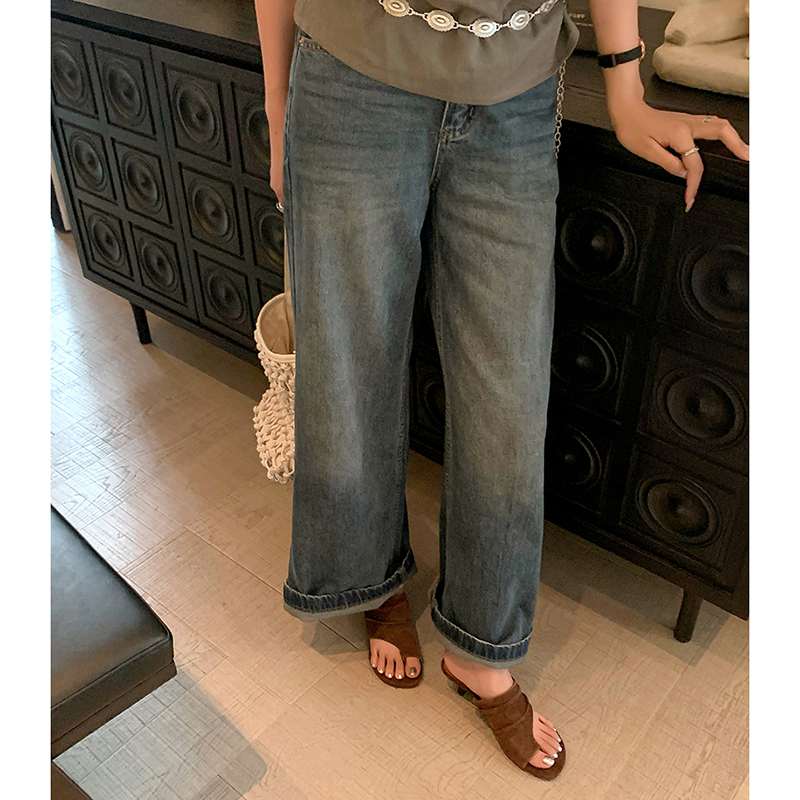 Krazing Pot Suede Mules Summer Size 40 Outside Slippers Flip Flops Stiletto High Heels Women Peep Toe Sandals