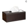 Stylish Faux Leather Napkin Holder Home Car Tissue Case Box Paper Storage Pouch