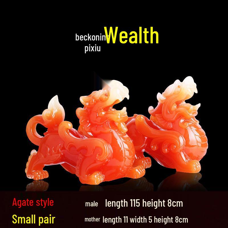 

Small Feng Shui Resin Jade Ornaments for Office, Living Room, Entrance or Hallway