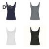 Women Tops U-Neck Sleeveless Slim Fit Solid Color Tank Tops Ribbed Elastic Summer Casual Vest Work Wear