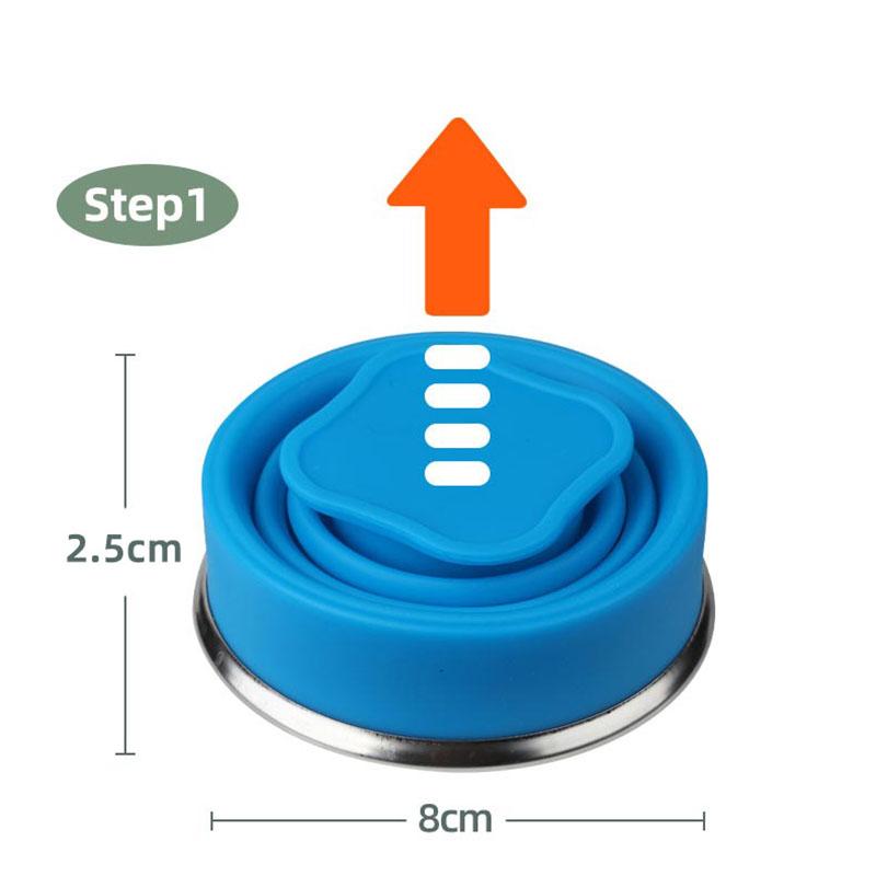 200ml Portable Silicone Folding Water Cup Outdoor Use Heat Resistant Telescopic Collapsible Foldable Mug With Lid For Travel Camping