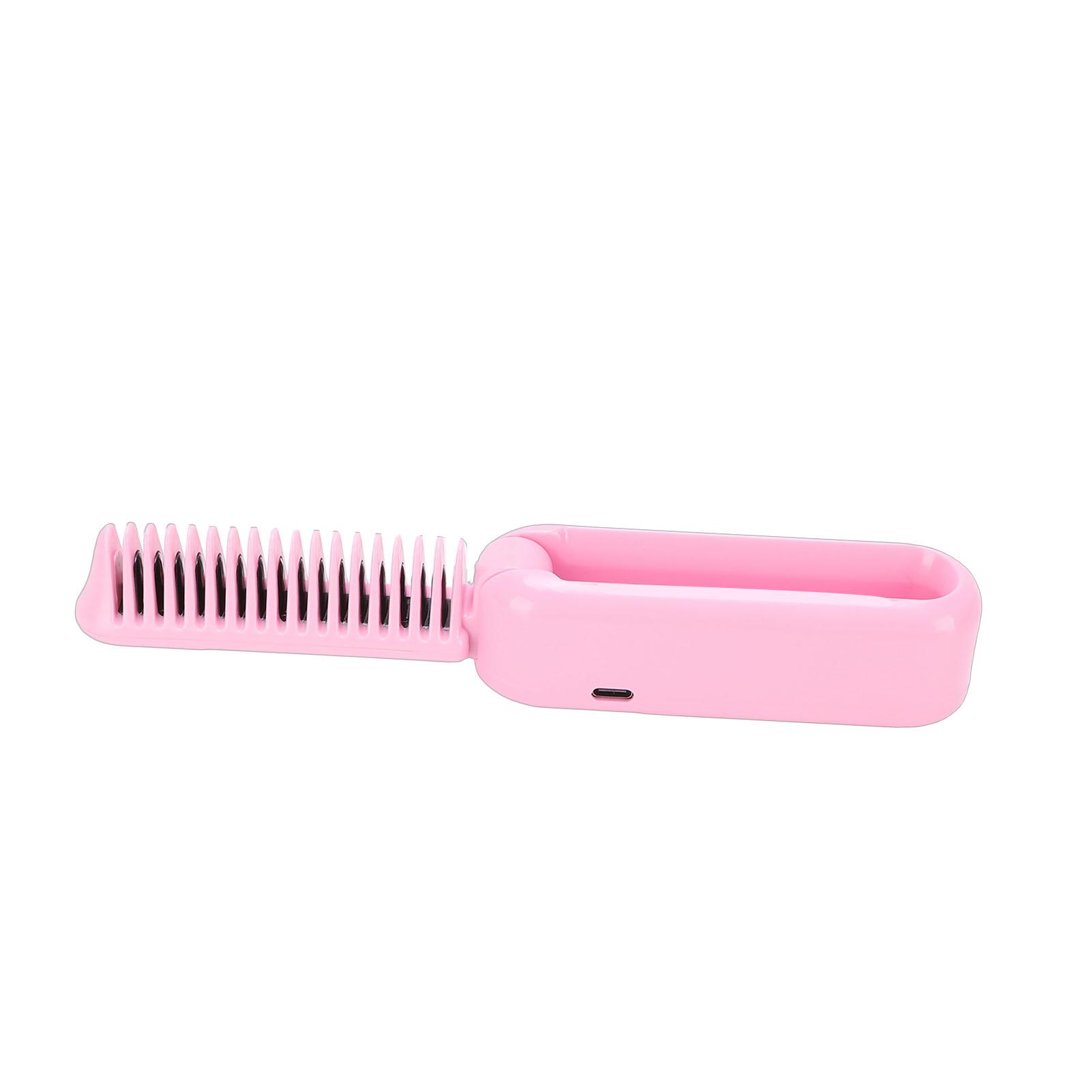 

Foldable Hair Straightener Brush 9 Adjustable Temperature Settings Cordless Portable Rechargeable Straightening Brush