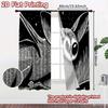2D FLAT PRINTING 2pcs Curtains (Without Rod) Halloween Bat Illustration Holiday Easter Printed Curtains Versatile Polyester