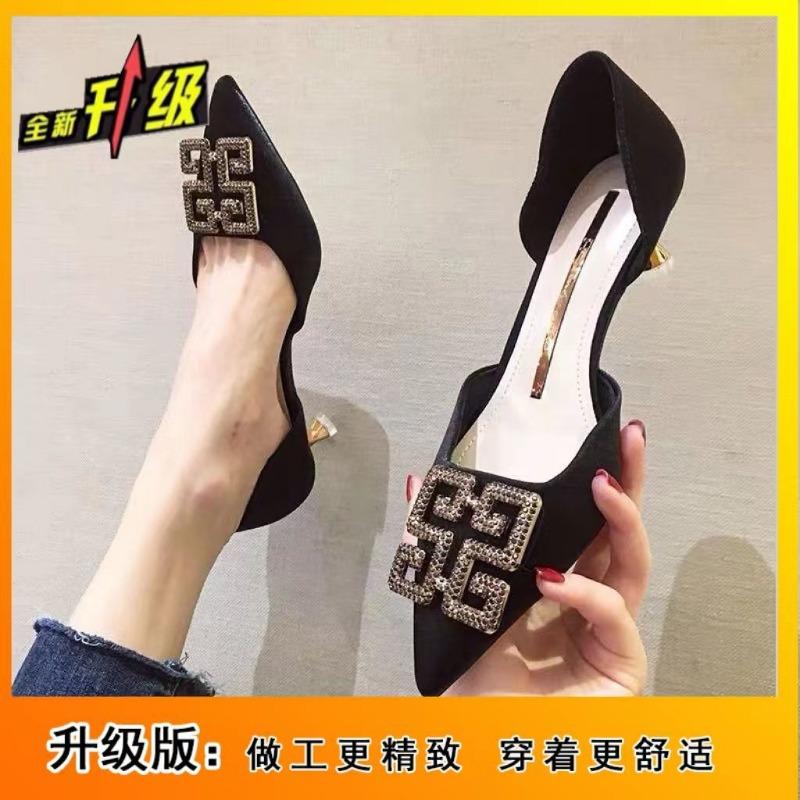 stiletto high heels women's spring and summer new temperament pointed head bag head sandals small size women's shoes
