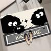 Bathroom Door Diatom Mud Soft Floor Mats Absorbing and Quick Drying Bathroom Foot Mats Big Eyes Series Soft Diatom Mud Foot Mats
