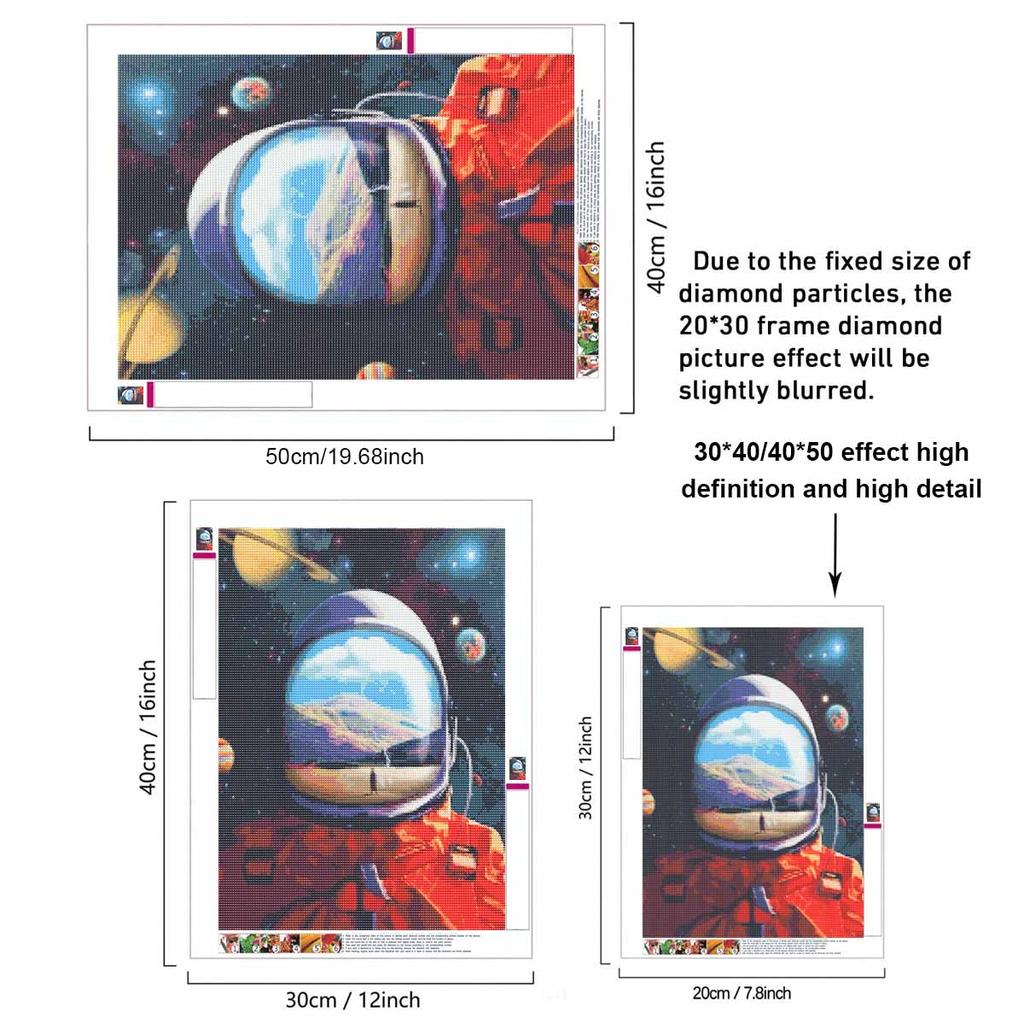 Cosmic Astronaut 5D Diamond Painting Full Round Drill Mosaic Diamond Embroidery Belief In Heart Cross Stitch Kits Home Decor Home Decor