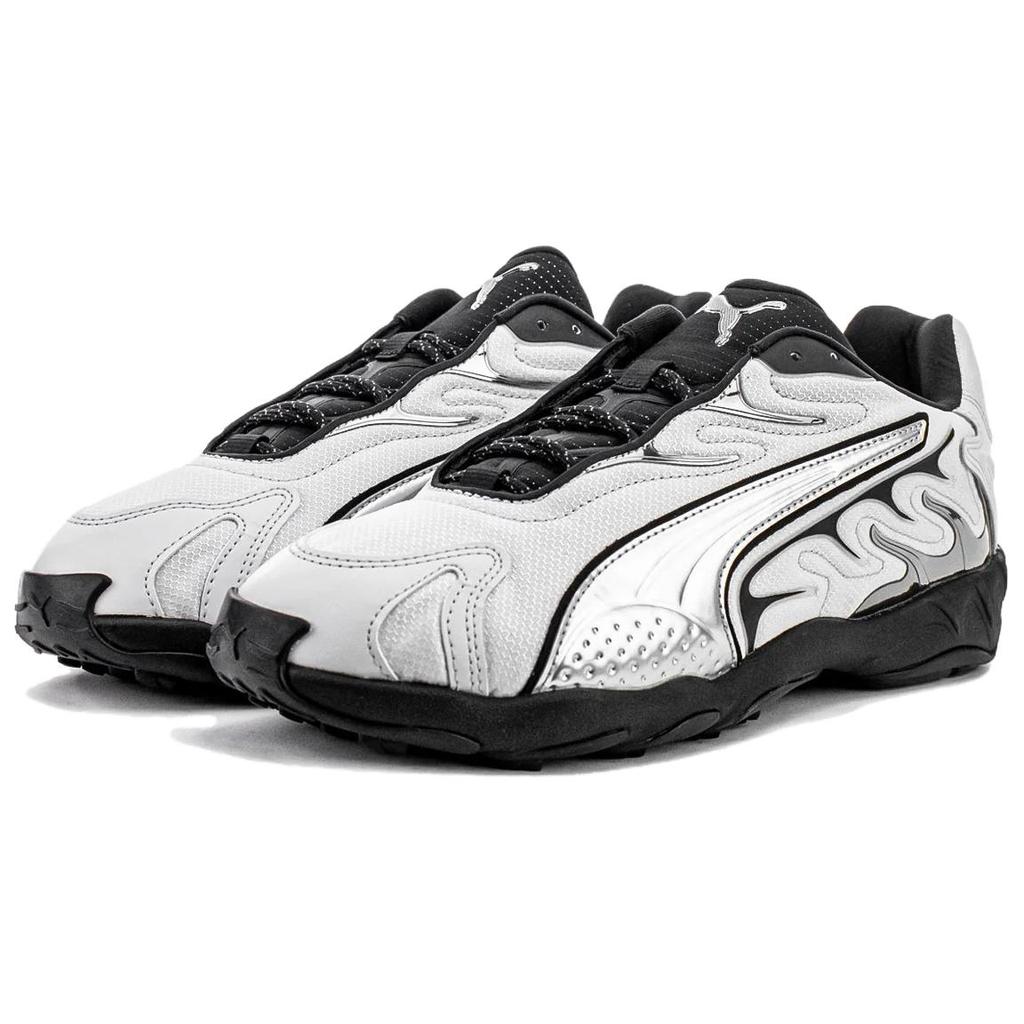 New PUMA Inhale Abrasion Resistant Low Top Running Shoes Men's Silver Black 402589-01