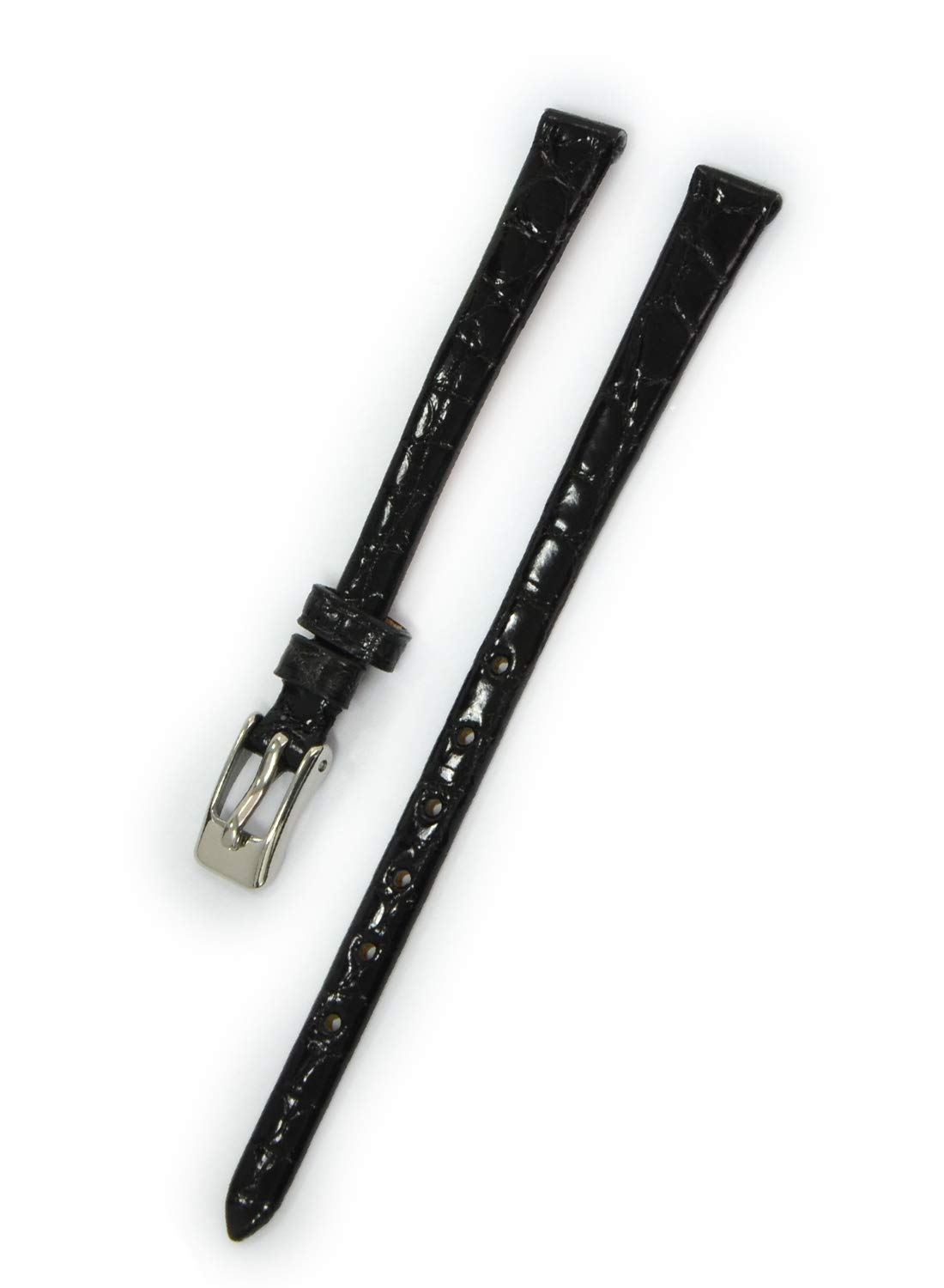 

CASSIS RIOM Часы из блестящей кожи аллигатора со сменным ремешком D0000B68019008M, 8 мм, черный, инструмент, чёрный