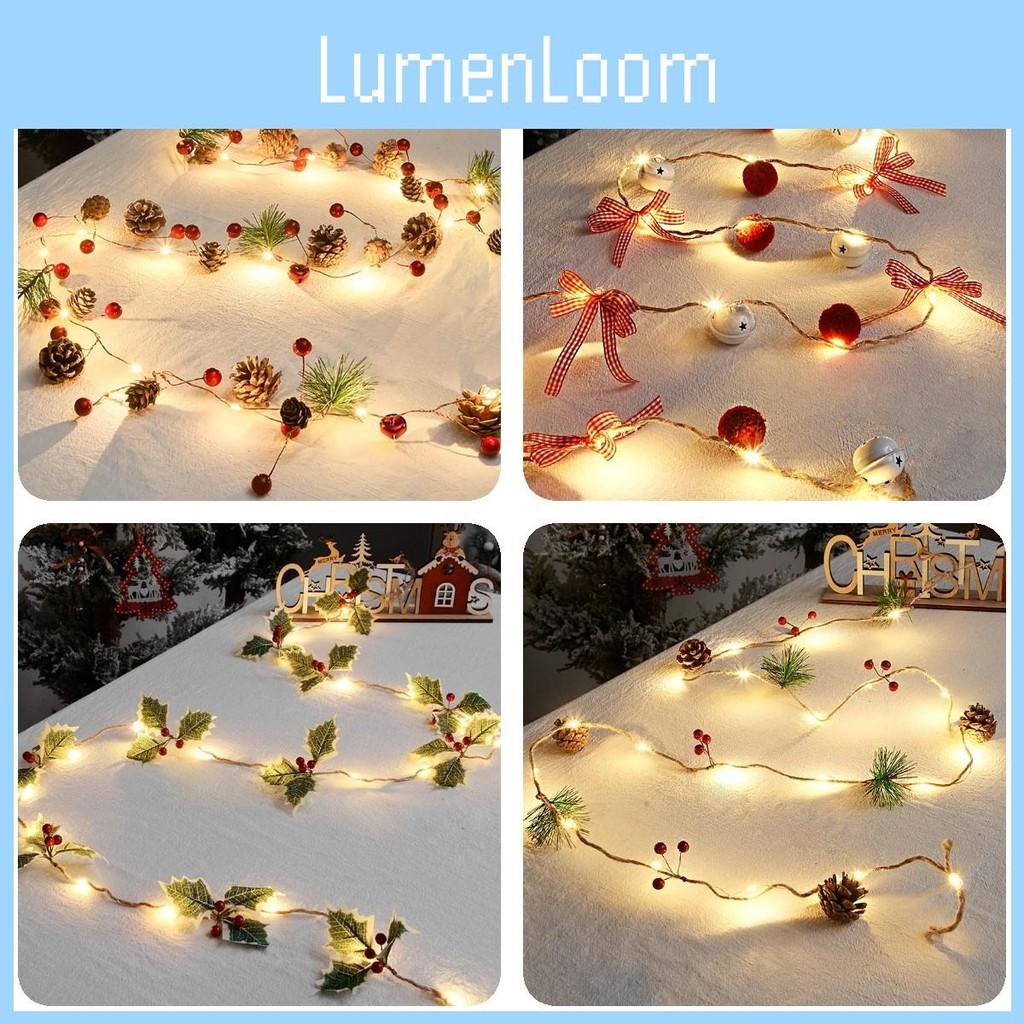 Pine Christmas 2m Cone Led String Light Battery Xmas Tree Garland Decors Lamp