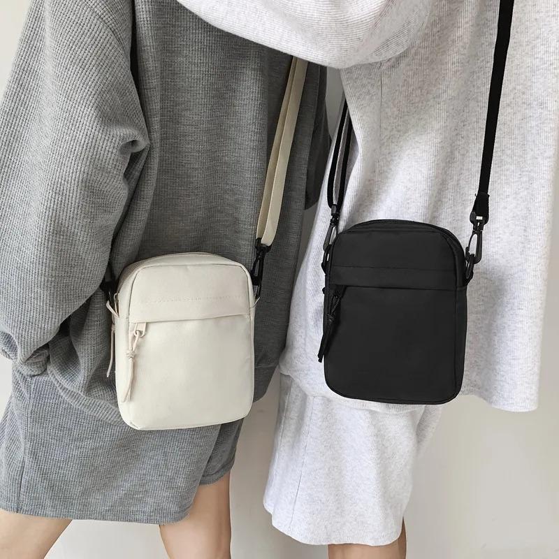 Messenger Sling Tassen Voor Mannen Casual Canvas Kleine Rits Crossbody Tas Eenvoudige Kleine Crossbody Schoudertas Mannen Tas