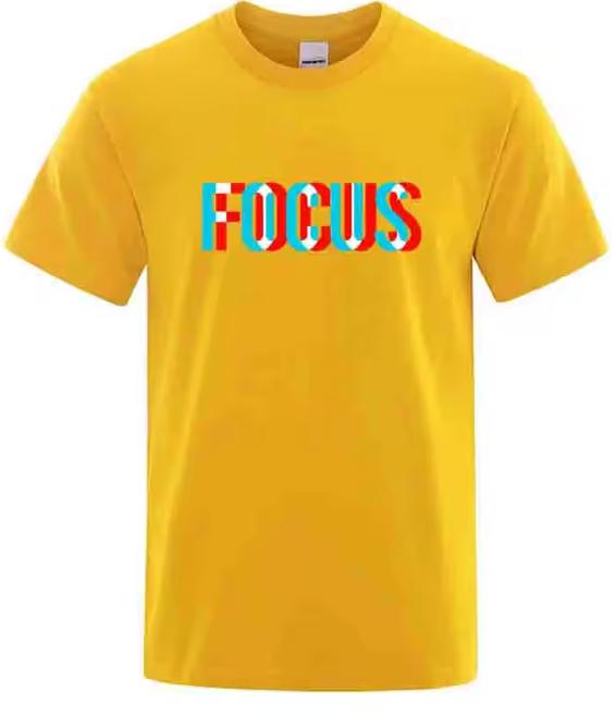Summer Unisexs TShirt High Quality Cotton Blend Loose Focus Print Unisex Top Casual Loose ONeck Unisex Short Sleeve TShirt Male Tees