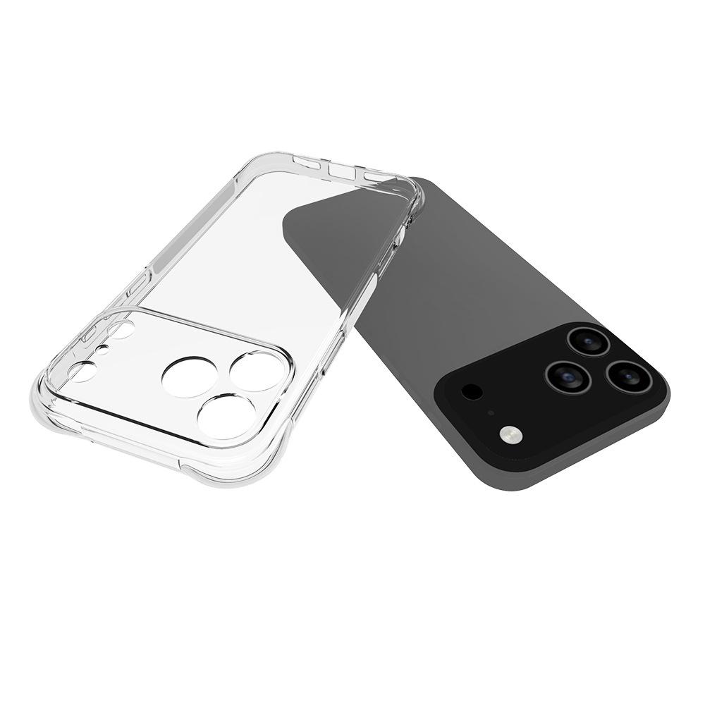 For iPhone 17 Pro Max Case WANLONFENG WL Series 2.0mm TPU Phone Cover with Tempered Glass Film